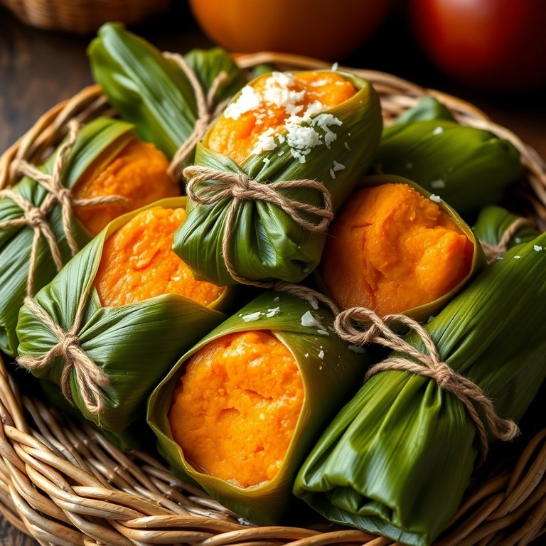 Tamal de Camote Dulce con Coco