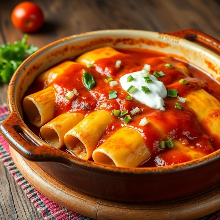 Poblano & Tomato Chicken Enchiladas