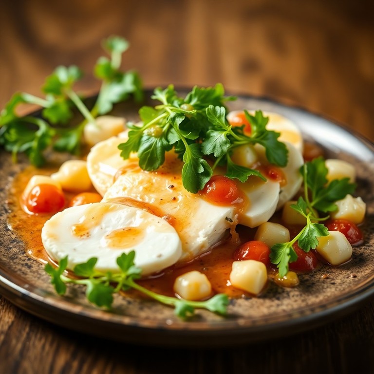 Confierter Entensalat mit Himbeer-Basilikum-Vinaigrette