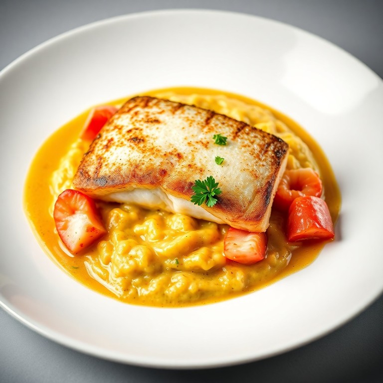 Griet of Tarbot met kreeftensaus en saffraanrisotto