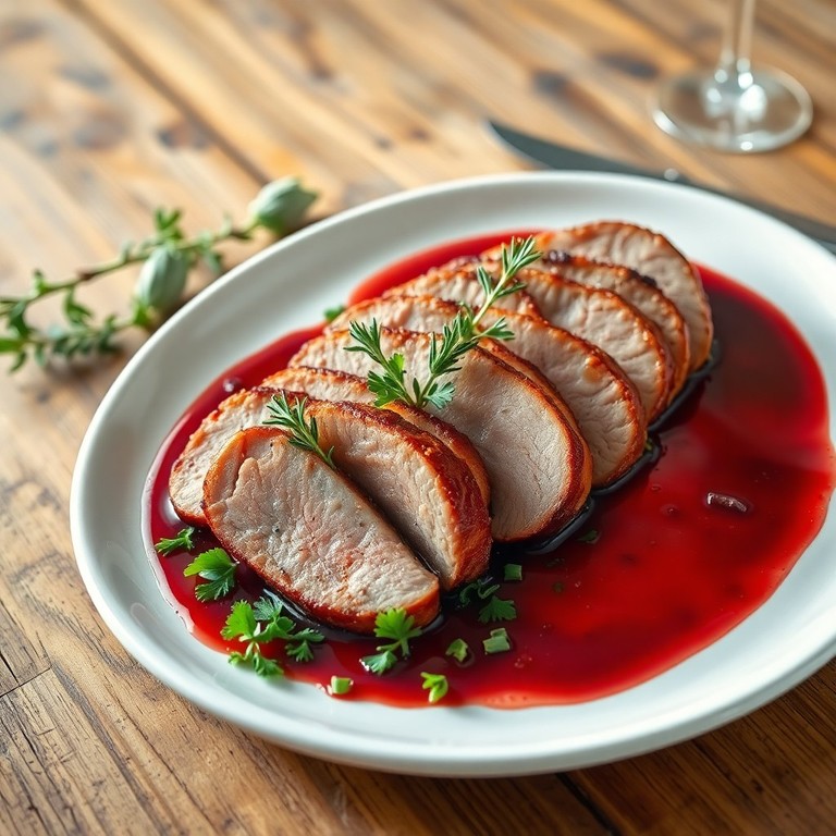 Entenbrust auf französische Art mit Rotweinreduktion