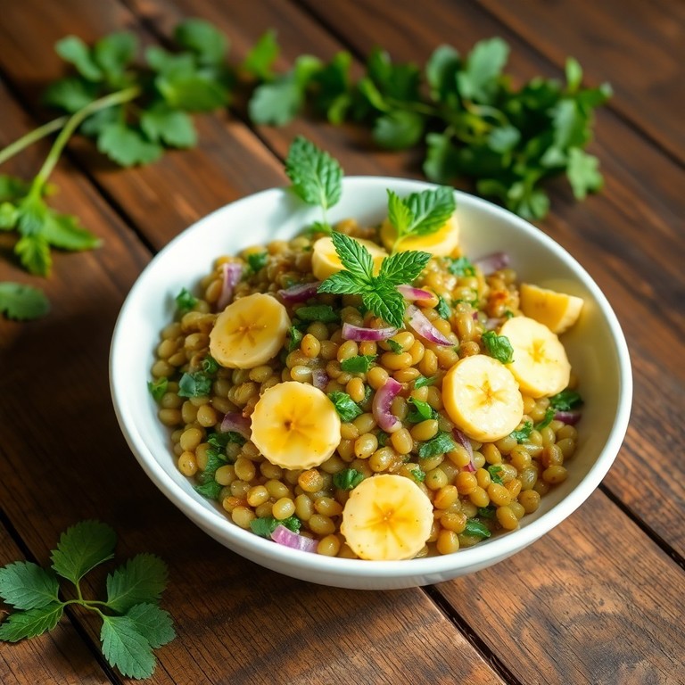 Banana and Spiced Lentil Salad