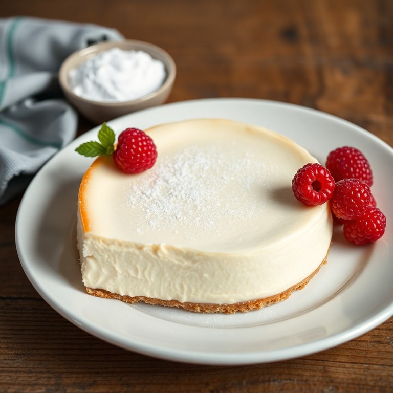 Tarta de queso cremosa sin ingredientes tradicionales