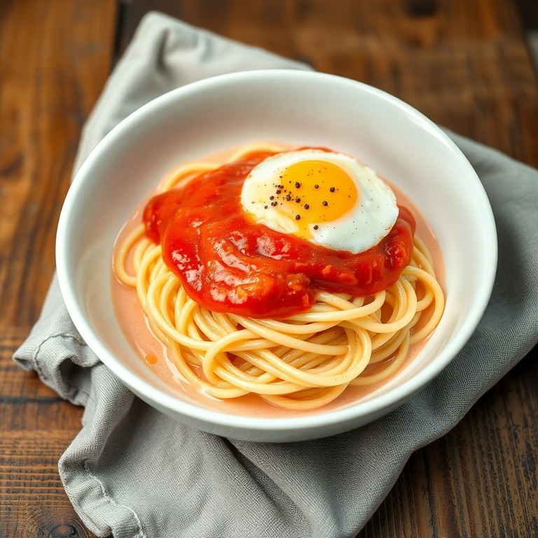 Spaghetti Crémeux à la Sauce Ketchup et Mayonnaise