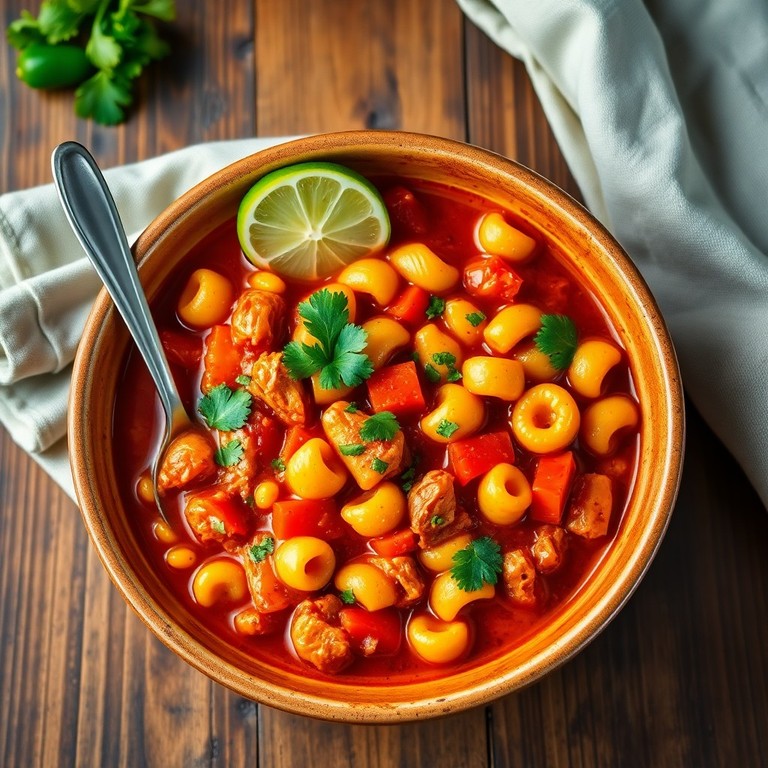 Spicy Chicken Macaroni Stew