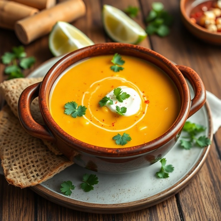 Soupe de maïs crémeuse à la mexicaine