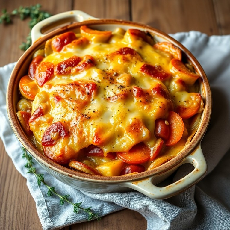 Gratin de légumes à l'emmental et à la crème