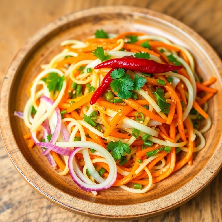 Proteinreicher Asiatischer Kohlrabi-Salat ohne Tofu & Soja