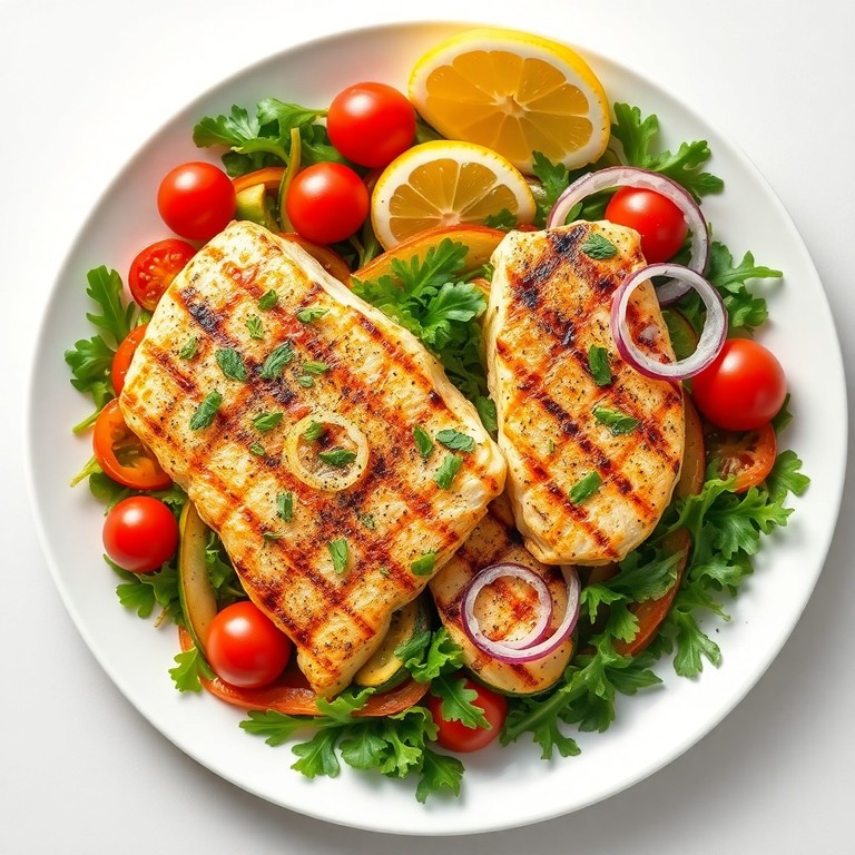 Grillierter Fischsalat mit Zitronen-Dressing