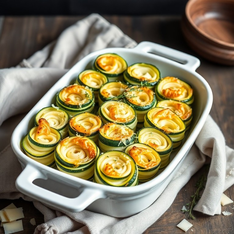 Schweizer Zucchini-Röllchen mit Käsefüllung