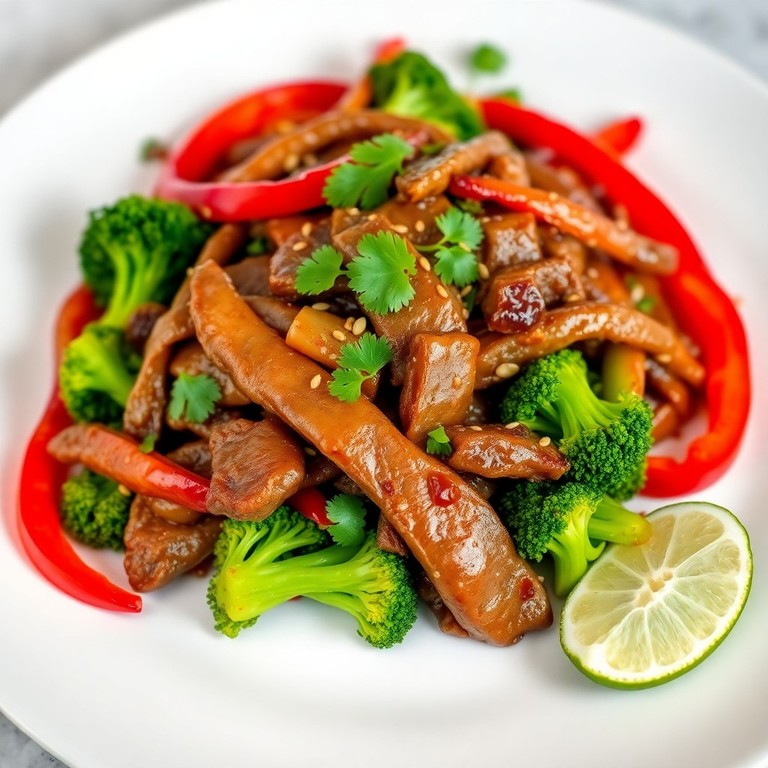 Rindfleisch-Stir-Fry mit Brokkoli und Paprika