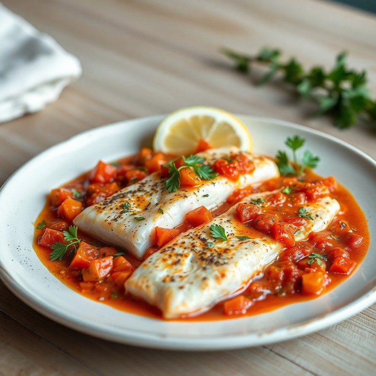 Poisson en sauce tomate méditerranéenne