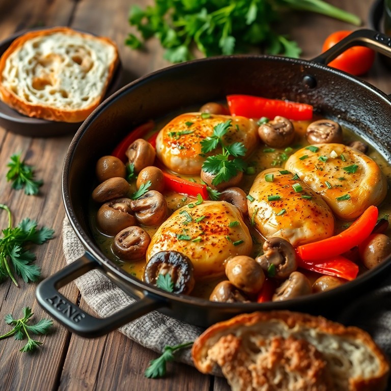 Steiermark-Hühnchenpfanne mit regionalen Kräutern