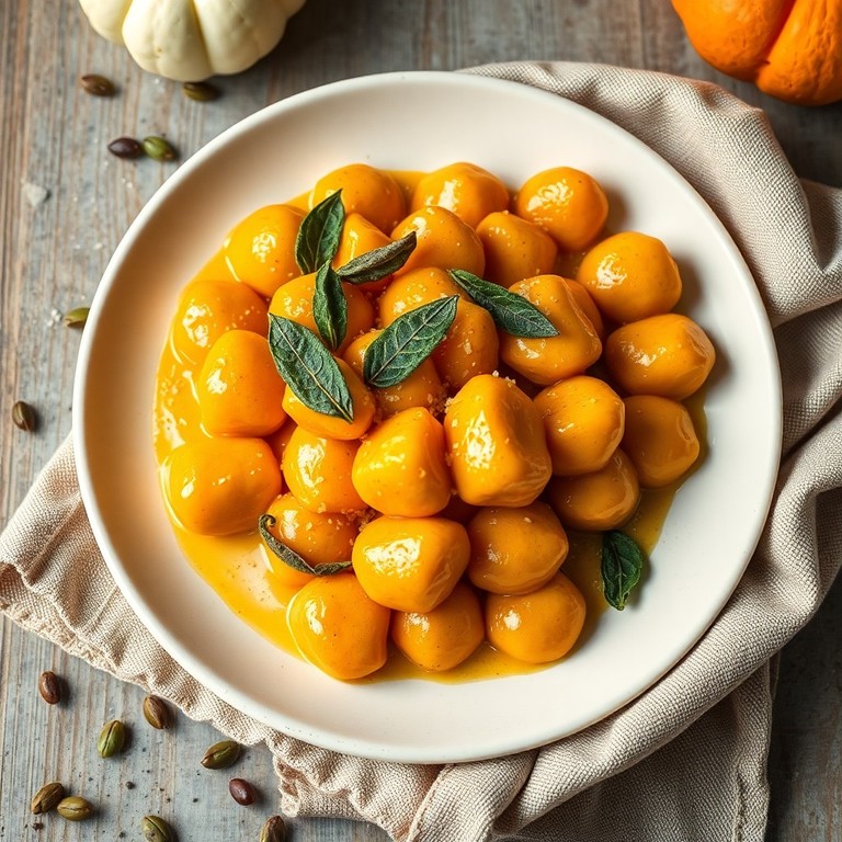 Vegetarische Kürbis-Gnocchi mit Salbeibutter