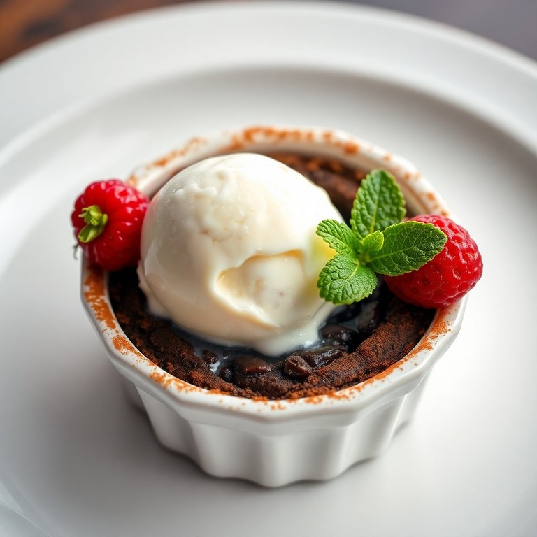 Eisiges Vanille-Brownie-Dessert
