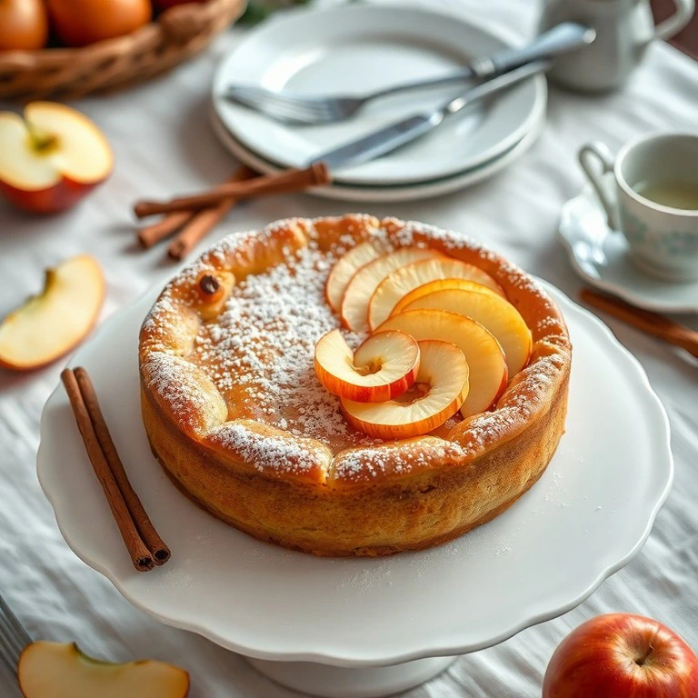 Luxemburgischer Quarkkuchen mit Zimt und Äpfeln