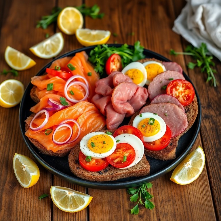 Dänischer Smørrebrød – Klassische offene Sandwiches