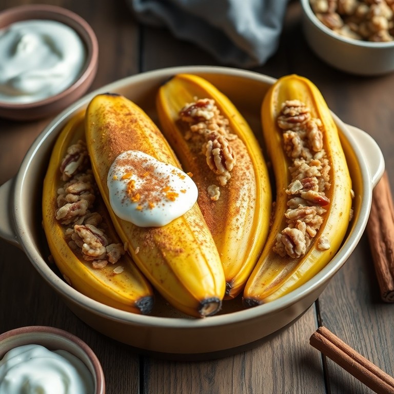 Bananes Farcies au Four aux Noix et Cannelle