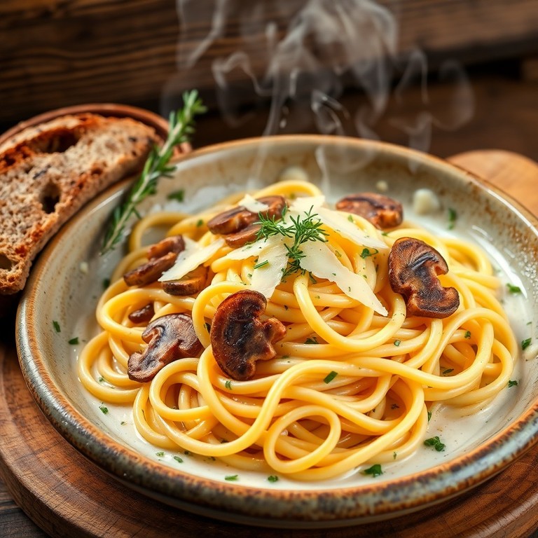 Bergsteiger-Pasta mit Pilzrahmsauce