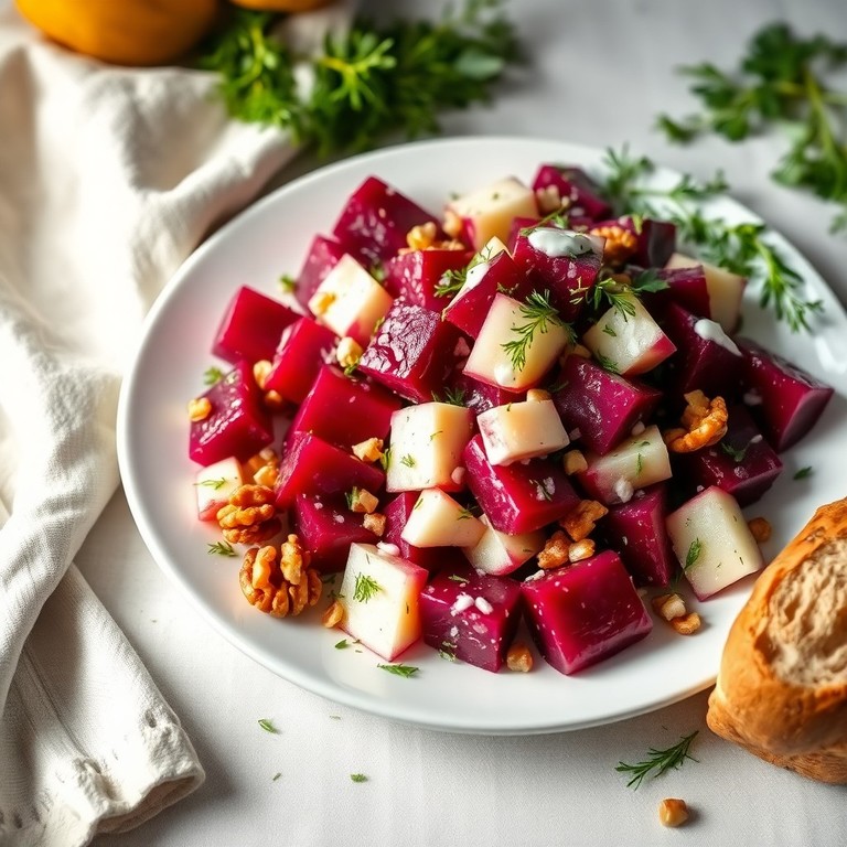 Norwegischer Rüben-Salat mit Joghurt-Dressing