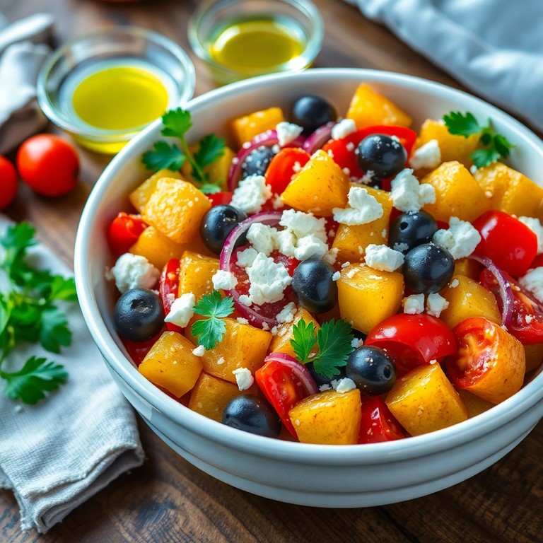 Salada Mediterrânea com Tomate e Batata