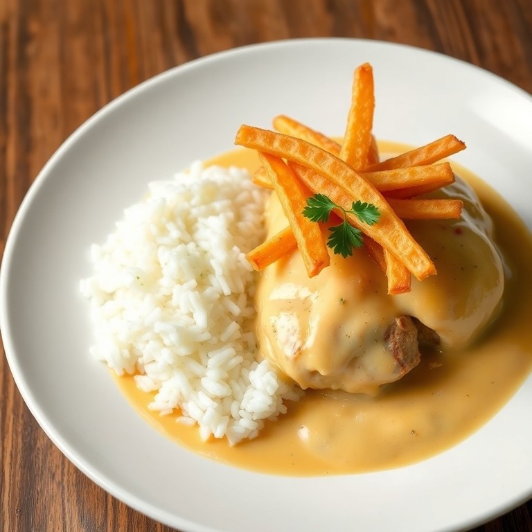 Frango Cremoso com Requeijão e Batata Palha