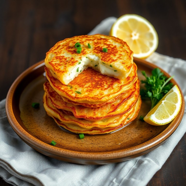 Gefüllte Puffer mit Frischkäse und Kräutern