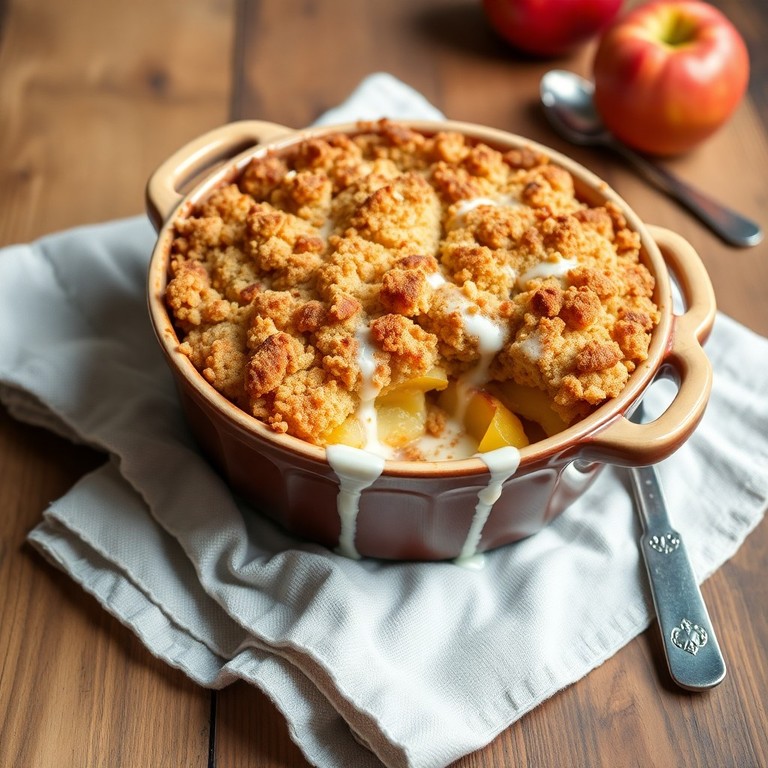 Crumble de Manzana y Linaza en Horno Eléctrico