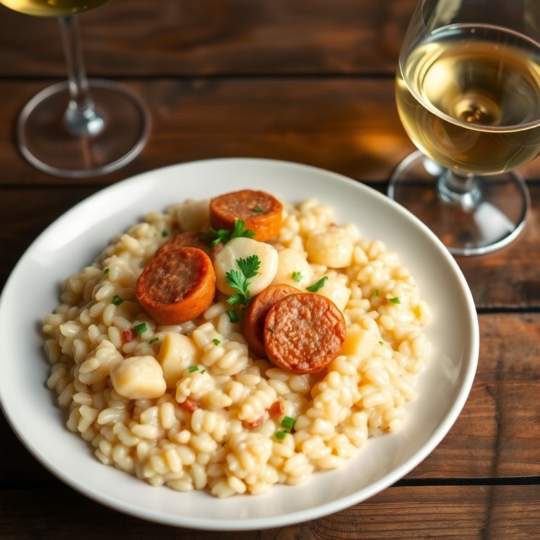 Risoto Cremoso de Linguiça e Batata