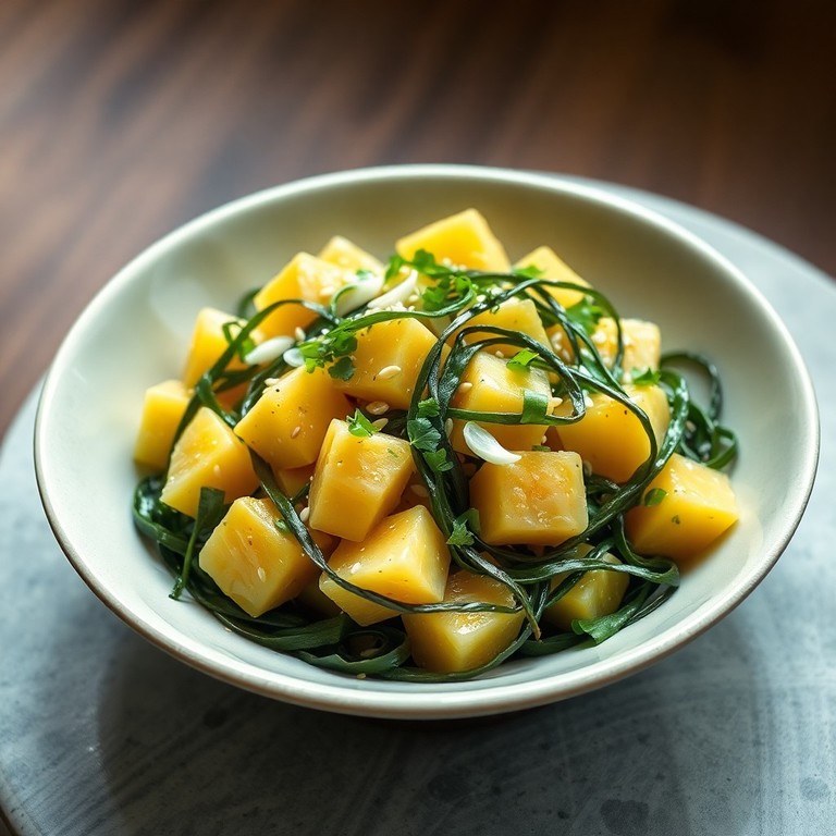 Steamed Potato and Seaweed Salad