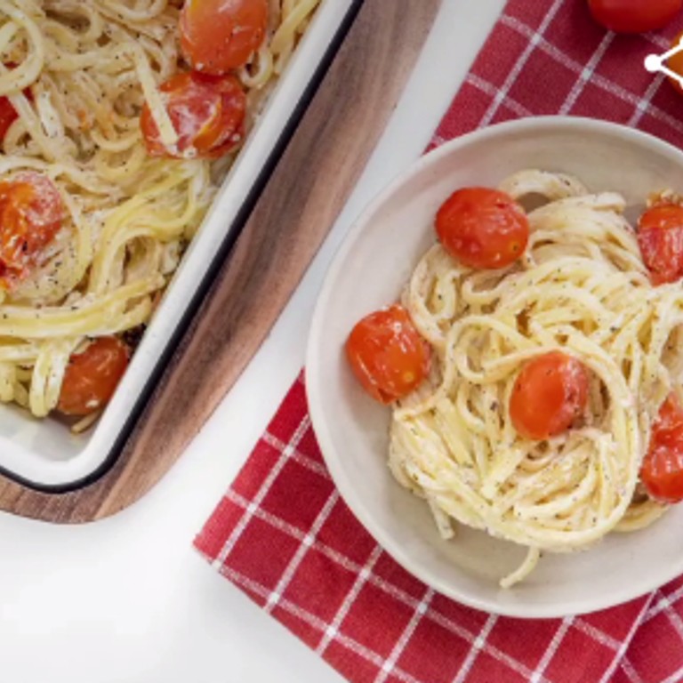 Gebackene Frischkäse-Pasta