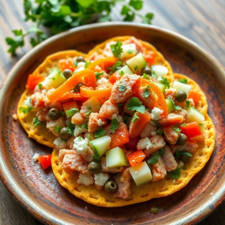 Tostadas de Atún con Queso y Alcaparras