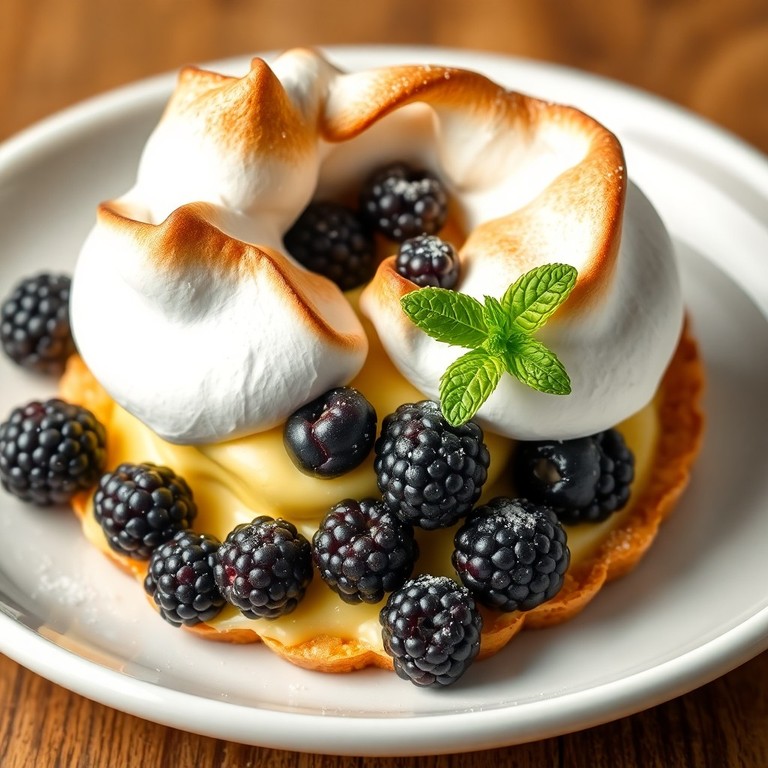 Tarte aux mûres et citron meringuée