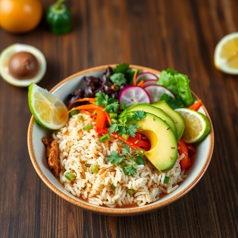 Kalorienleichter Asiatischer Gemüse-Reis mit Misu-Nudeln & Salat
