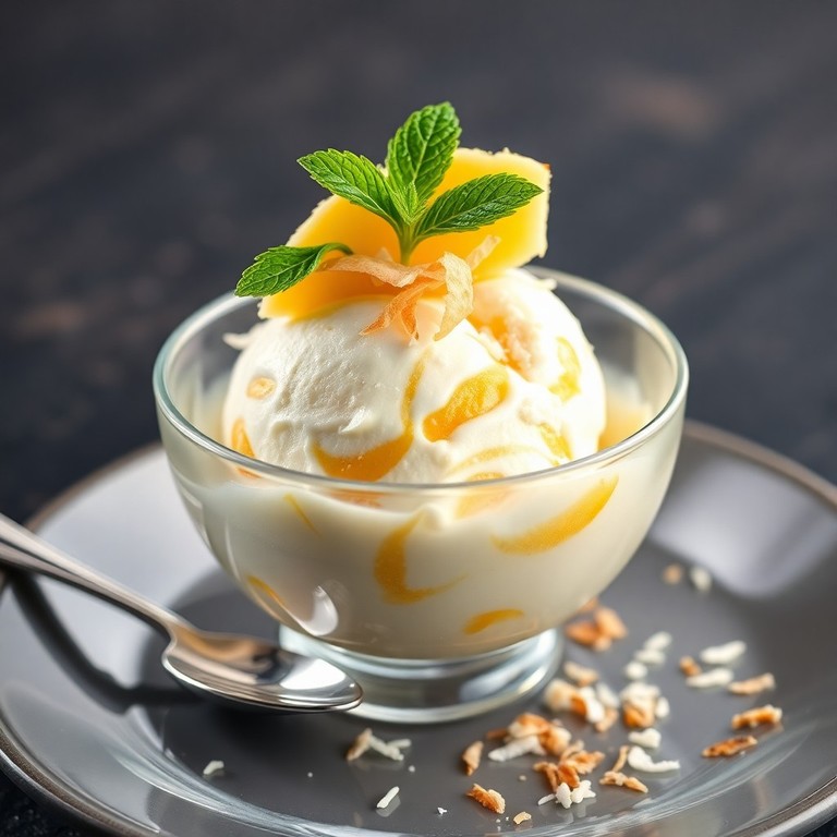 Klassisches Piña Colada Eis für die Eismaschine