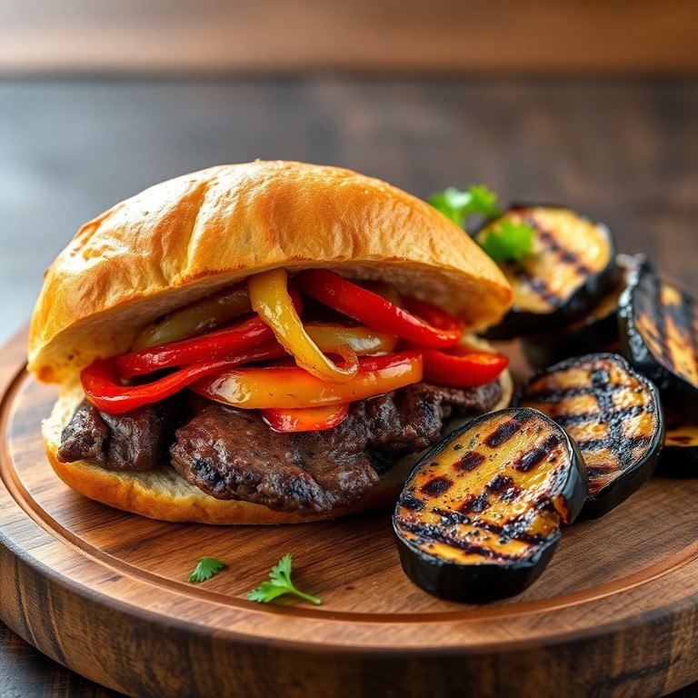 Classic Charcoal Grilled Steak Sandwich