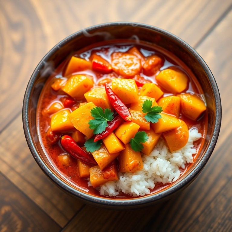 Острый индо-тибетский соус с овощами и рисом