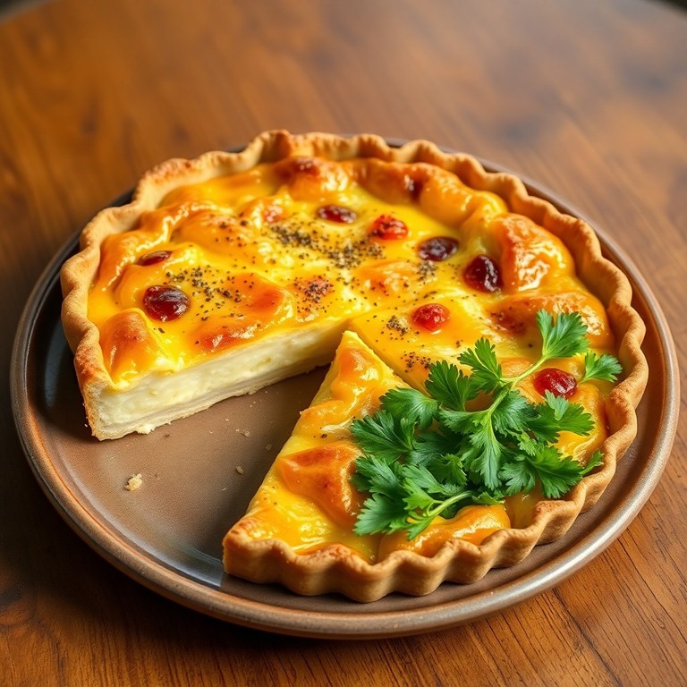 Quiche de Queijo Parmesão e Ovo com Massa Crocante