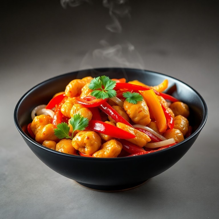 Stir-fry de Poulet Aigrettes et Poivrons