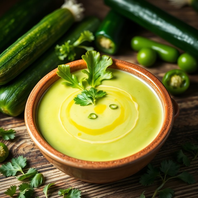 Gazpacho Verde de Puerros y Pepinos