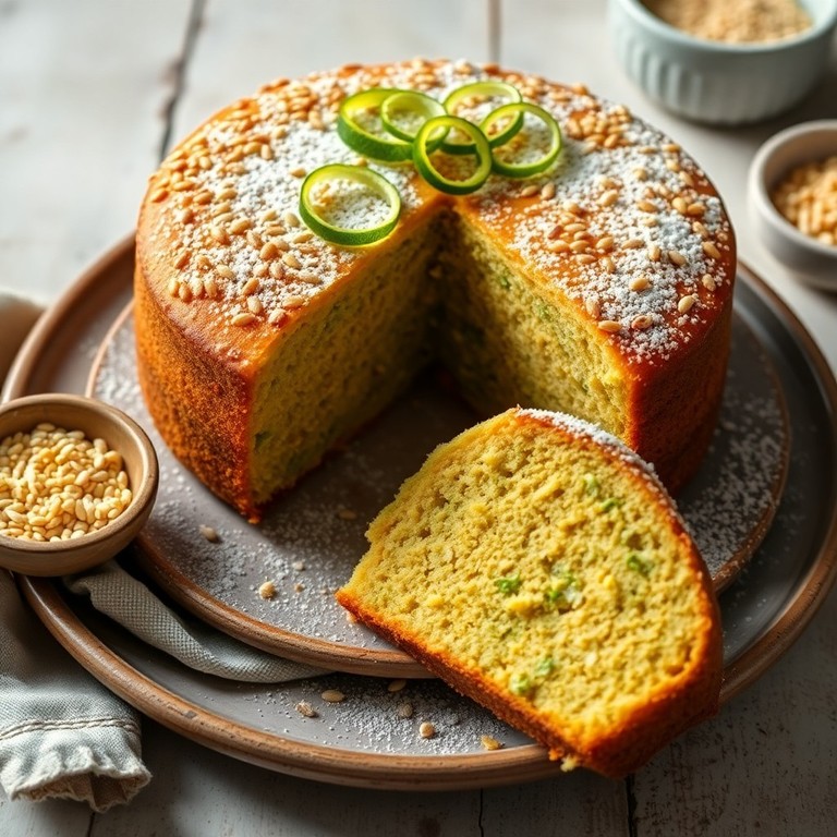 Bolo de Abacate com Gergelim e Limão