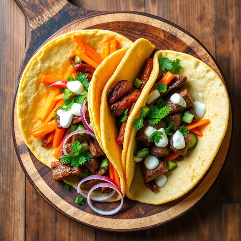 Tacos de Assado ao Estilo Coreano