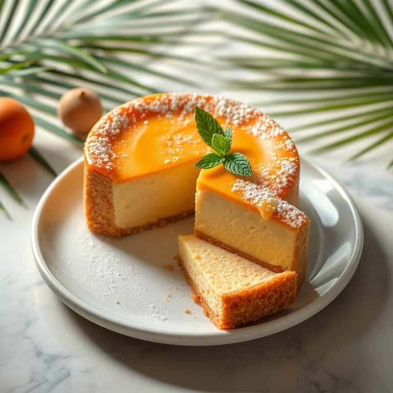 Cheesecake de Zapote Costeño con Toque Tropical
