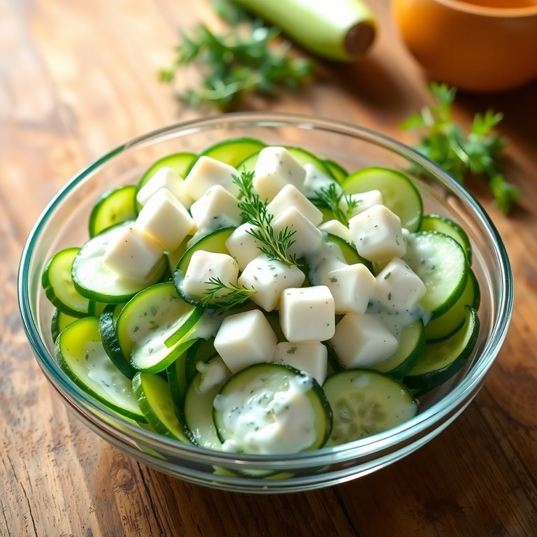 Gurkensalat mit Joghurt-Dressing