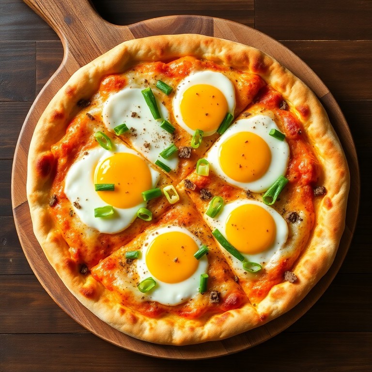 Pizza Rápida de Ovo e Mussarela