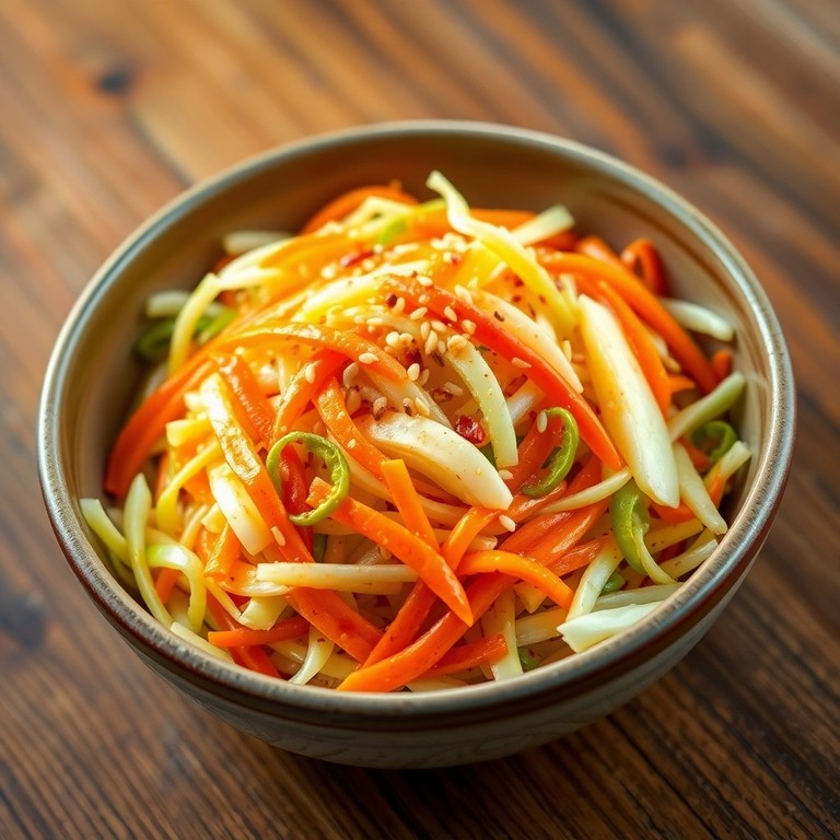 Spicy Ginger Cabbage Slaw with Fermented Touch