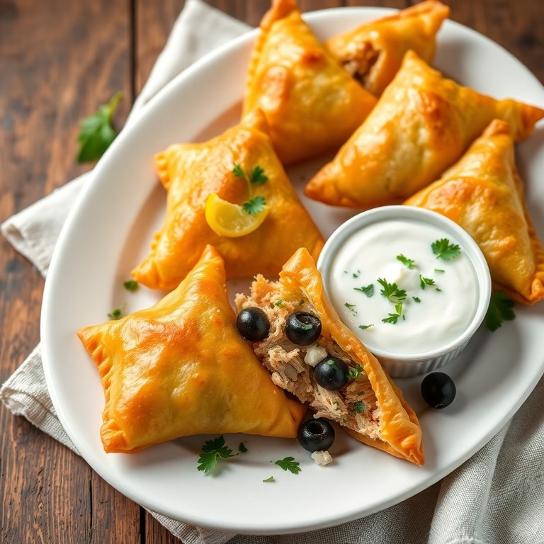 Samosas de Pollo al Estilo Mediterráneo