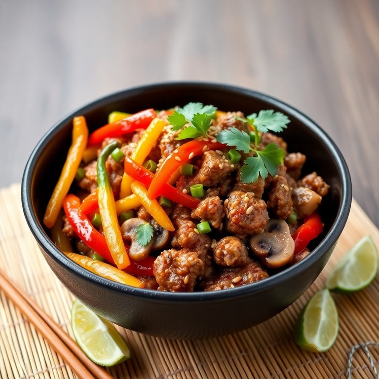 Asiatisch inspirierte Low-Carb Hackfleischpfanne