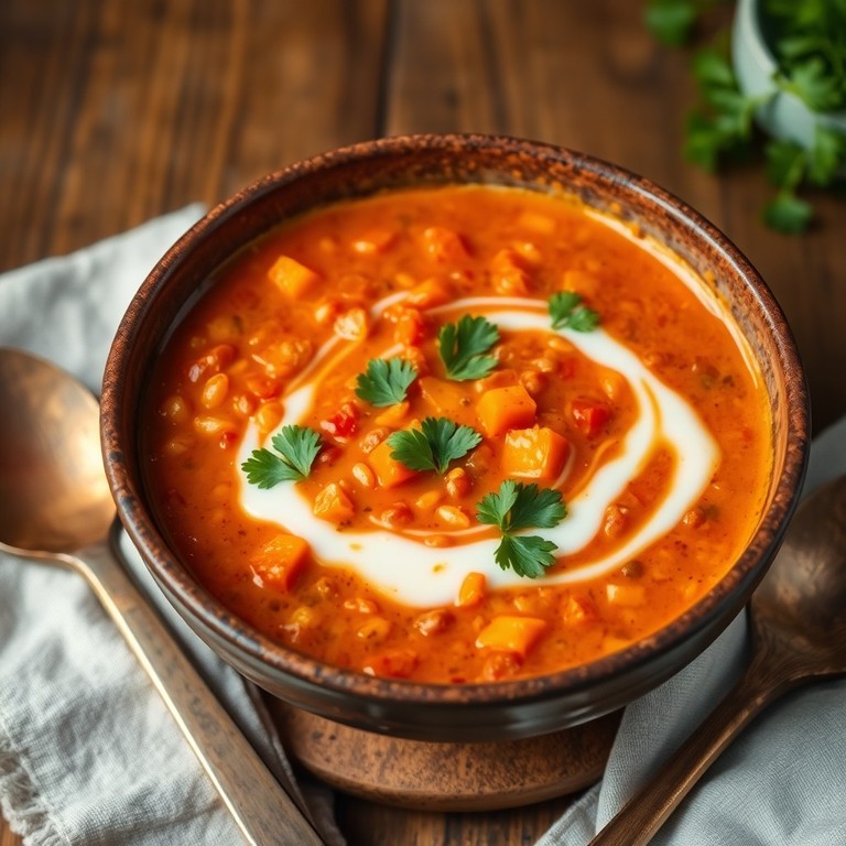 Vegane Linsensuppe mit Kokosmilch