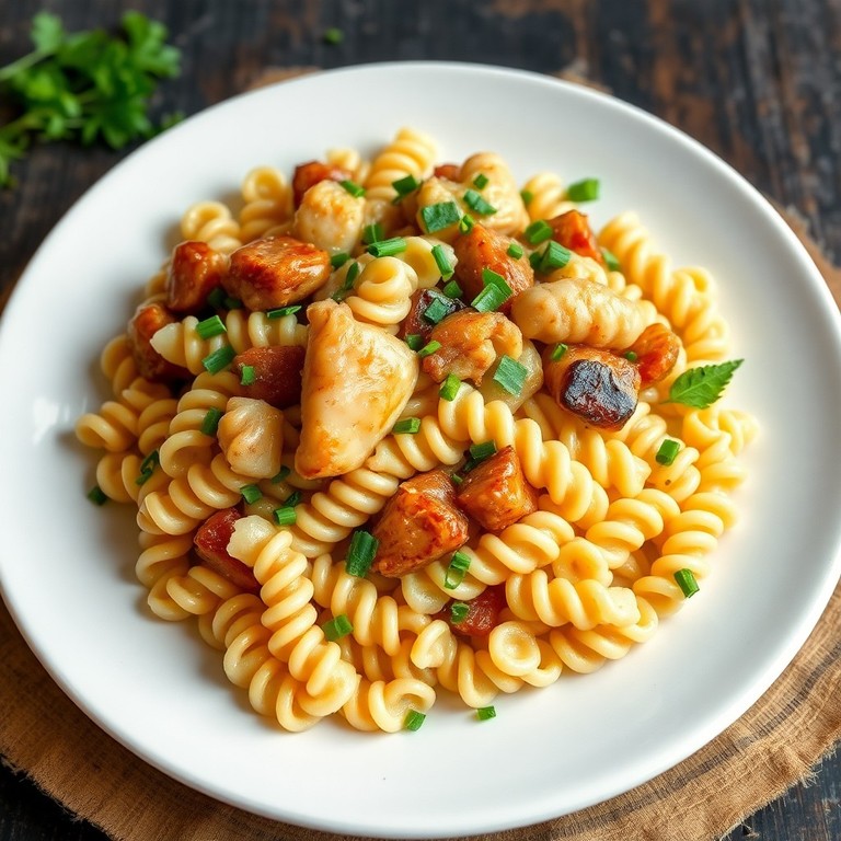Salada Quente de Massa Parafuso com Frango e Vegetais